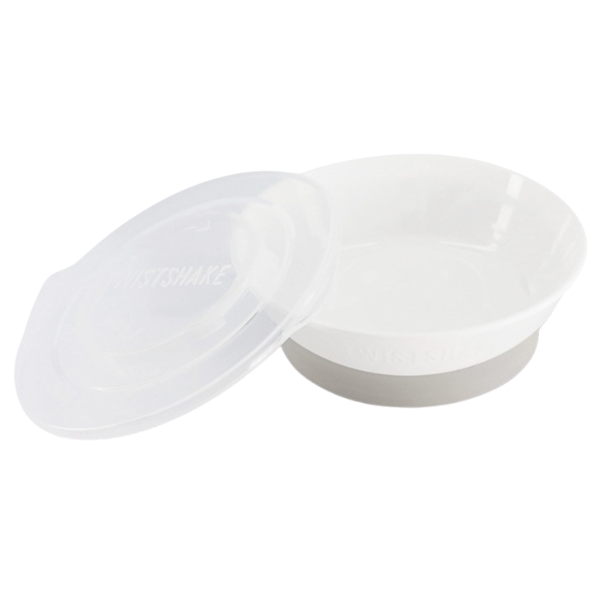 Bol cu capac Twistshake Alb, 6+ luni Bol cu capac Twistshake Alb, 6+ luni