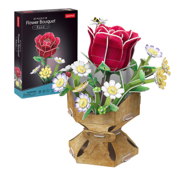 3D puzzle „Buchet de flori – Trandafir”, 120 elem. 3D puzzle „Buchet de flori – Trandafir”, 120 elem.