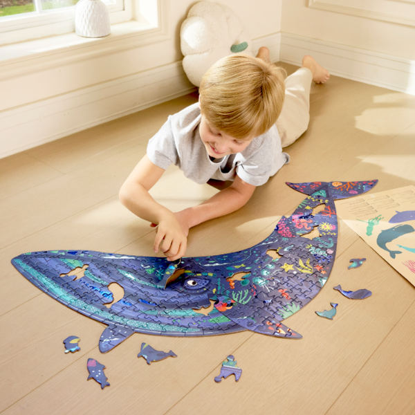 Puzzle de podea „Balena cu cocoașă”, 200 elem. Puzzle de podea „Balena cu cocoașă”, 200 elem.