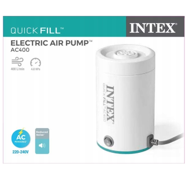 INTEX Насос электрический “QuickFill AC400” 220V, 2 насадки INTEX Насос электрический “QuickFill AC400” 220V, 2 насадки