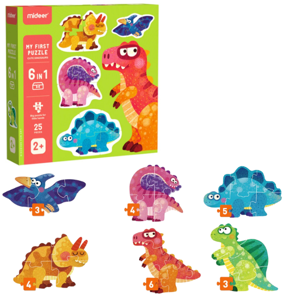 Primul puzzle „Dinozauri drăguți” Primul puzzle „Dinozauri drăguți”