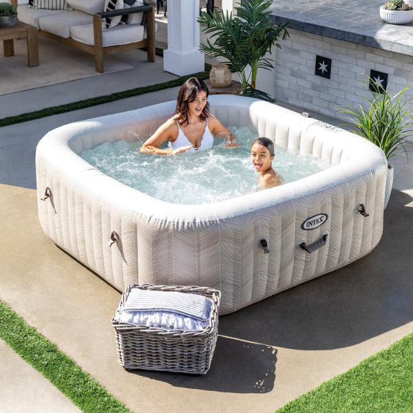 INTEX Jacuzzi SPA gonflabil “Chevron Deluxe Square Bubble” 173×71,795L, 4 persoane INTEX Jacuzzi SPA gonflabil “Chevron Deluxe Square Bubble” 173×71,795L, 4 persoane