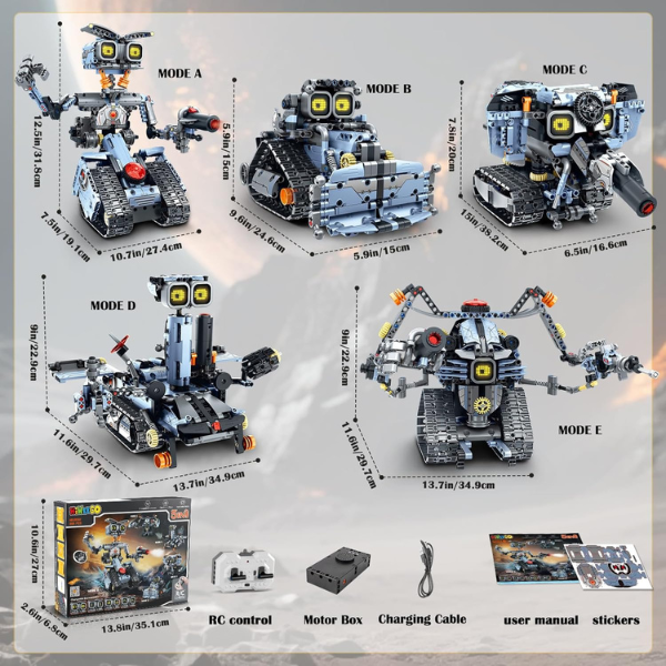 Конструктор 5 в 1, iM Master Mechanical Master «Робот-трансформер», на пульте радиоуправления, 687 элем. Конструктор 5 в 1, iM Master Mechanical Master «Робот-трансформер», на пульте радиоуправления, 687 элем.