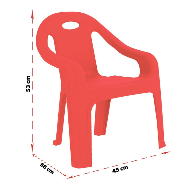 Scaun din plastic, până la 50 kg, roșu Scaun din plastic, până la 50 kg, roșu