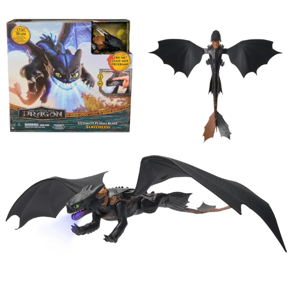Jucărie interactivă „Toothless” cu efecte de lumină și sunet