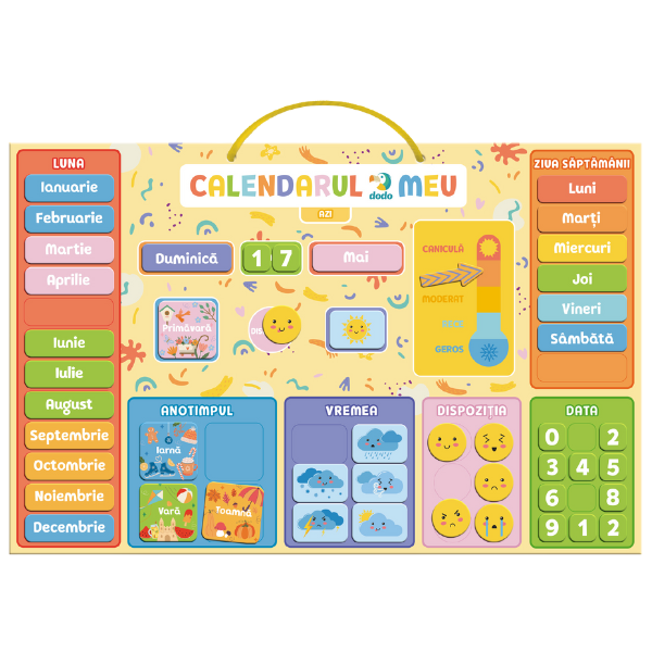 Calendar educativ magnetic, (ro) Calendar educativ magnetic, (ro)