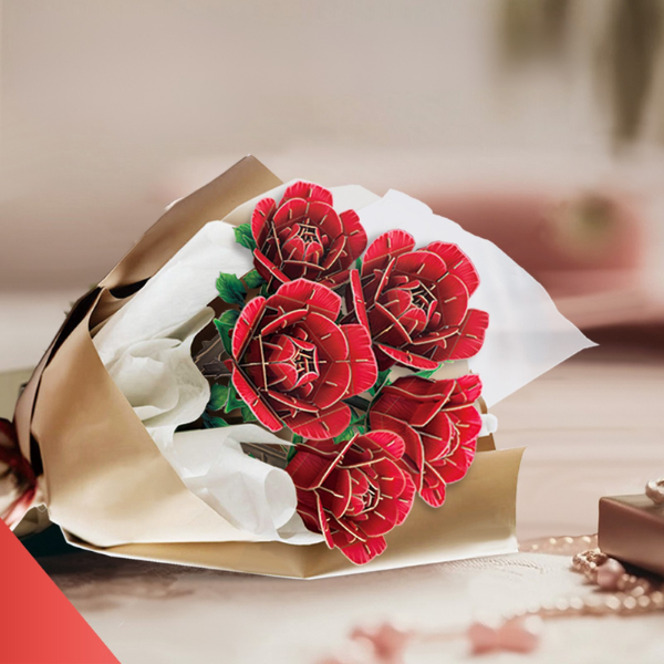 3D puzzle „Buchet de flori – Trandafiri roșii”, 312 elem. 3D puzzle „Buchet de flori – Trandafiri roșii”, 312 elem.