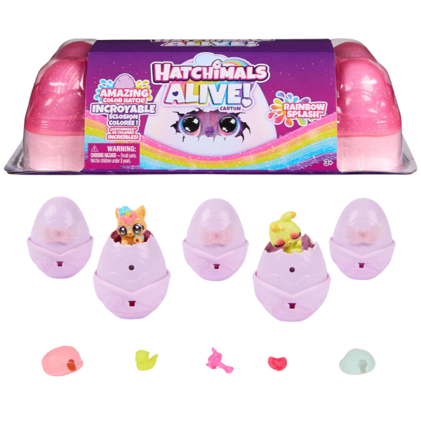 Радужный набор «Rainbow Splash» с мини-фигурками и аксессуарами, Hatchimals Alive Радужный набор «Rainbow Splash» с мини-фигурками и аксессуарами, Hatchimals Alive