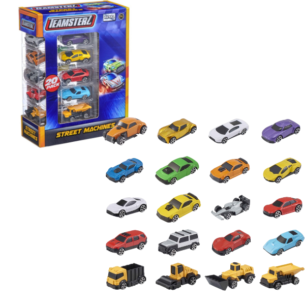 Набор из 20 машинок Teamsterz Street Machines Die-Cast, в асс. Набор из 20 машинок Teamsterz Street Machines Die-Cast, в асс.