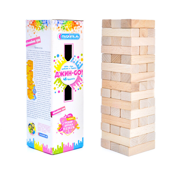 Joc de masă „Jin GO” jenga din 45 blocuri de lemn Joc de masă „Jin GO” jenga din 45 blocuri de lemn