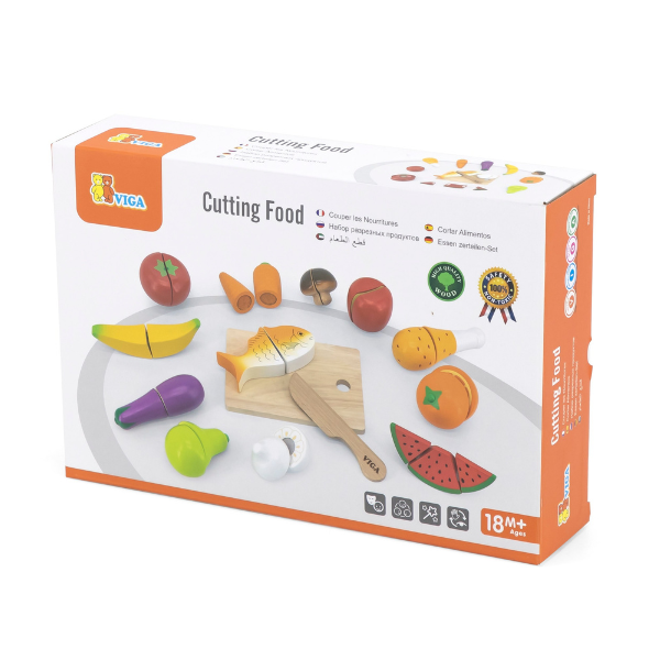 Set de joacă din lemn „Alimente pentru tăiat”, 12 piese Set de joacă din lemn „Alimente pentru tăiat”, 12 piese