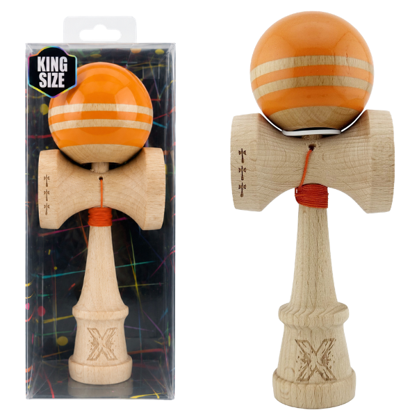 „Kendama Flippy X Original Rainbow”, profesională, rulment metalic, ața 62/65 cm, ultra aderent, cupe mari, King Size 7 х 6 х 18 cm, portocaliu-maro „Kendama Flippy X Original Rainbow”, profesională, rulment metalic, ața 62/65 cm, ultra aderent, cupe mari, King Size 7 х 6 х 18 cm, portocaliu-maro