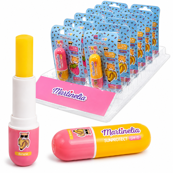 Martinelia balsam de buze cu protecție solară „Yummy”, SPF 15 Martinelia balsam de buze cu protecție solară „Yummy”, SPF 15
