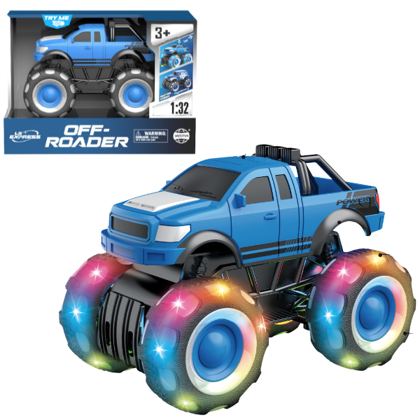 1:32 Monster Truck cu inerție (lumină/sunet), albastru 1:32 Monster Truck cu inerție (lumină/sunet), albastru