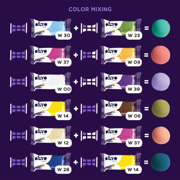 Set de plastilină pentru modelare Air Dough OKTO, 8 culori, 96 buc. Set de plastilină pentru modelare Air Dough OKTO, 8 culori, 96 buc.