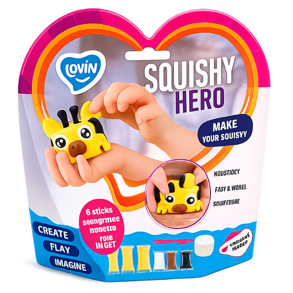 Set de plastilină aerată Air Clay „Squishy: Girafă”, 6 buc. a câte 5 g. Set de plastilină aerată Air Clay „Squishy: Girafă”, 6 buc. a câte 5 g.
