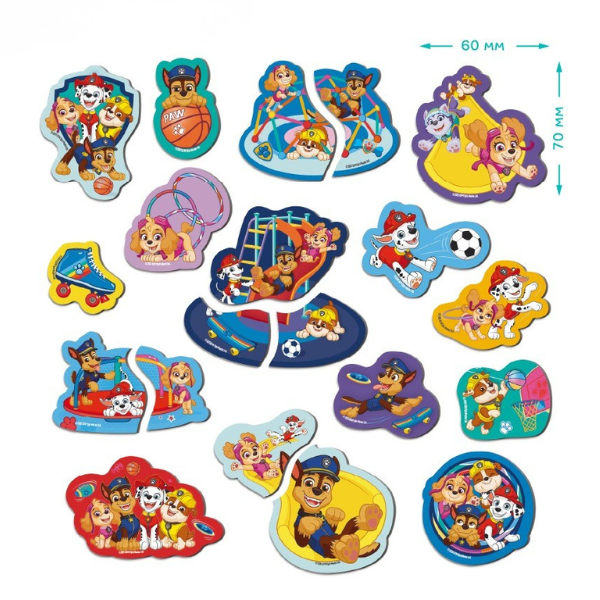 Set magneți „Teren de joacă”, seria Patrula cățelușilor, 20 elem. Set magneți „Teren de joacă”, seria Patrula cățelușilor, 20 elem.