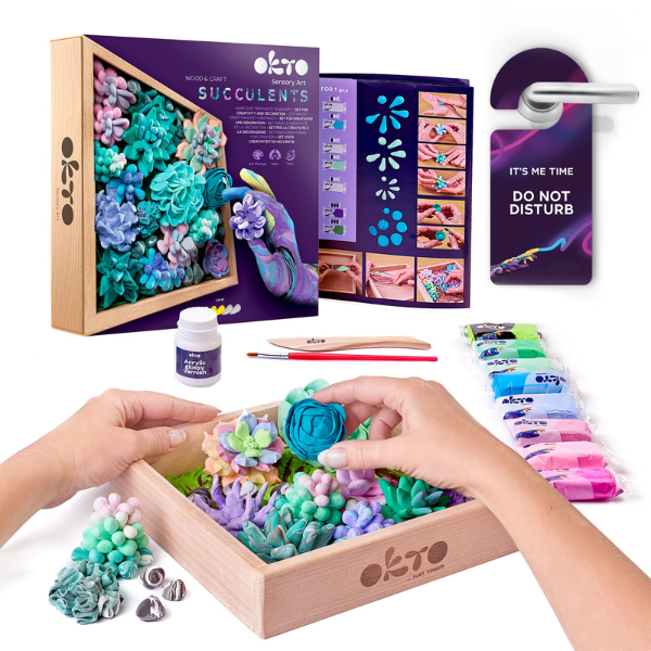 Set creativ DIY cu plastilină aerată Air Clay „Gingașie”