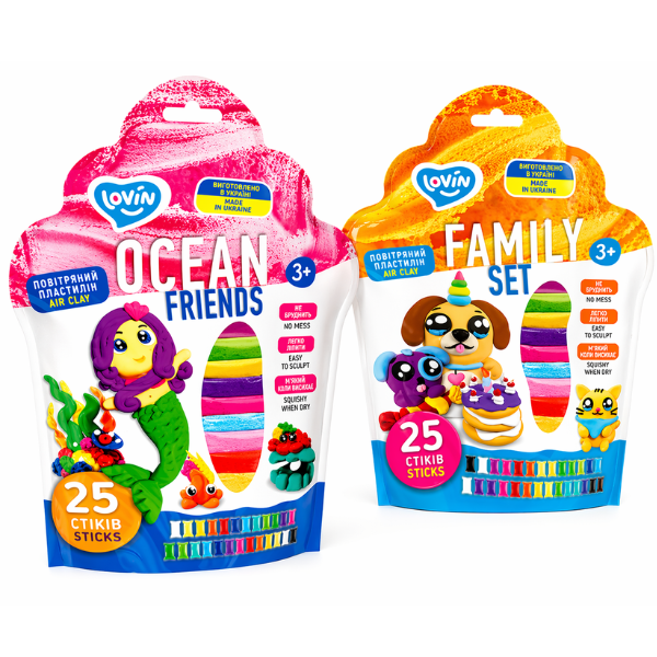 Set de plastilină aerată Air Clay, 25 culori x 4 g, 2 modele. Set de plastilină aerată Air Clay, 25 culori x 4 g, 2 modele.