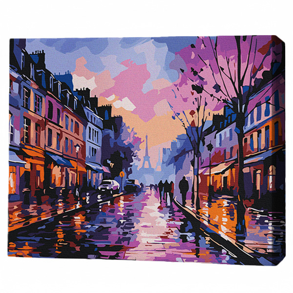 Pictură pe numere 40х50 cm (fără cutie) – Luminile Parisului de seară Pictură pe numere 40х50 cm (fără cutie) – Luminile Parisului de seară