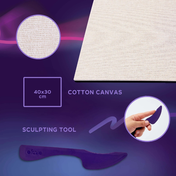 Tablou 3D cu plastilină aerată Air Clay 30×40 сm – CALM Tablou 3D cu plastilină aerată Air Clay 30×40 сm – CALM