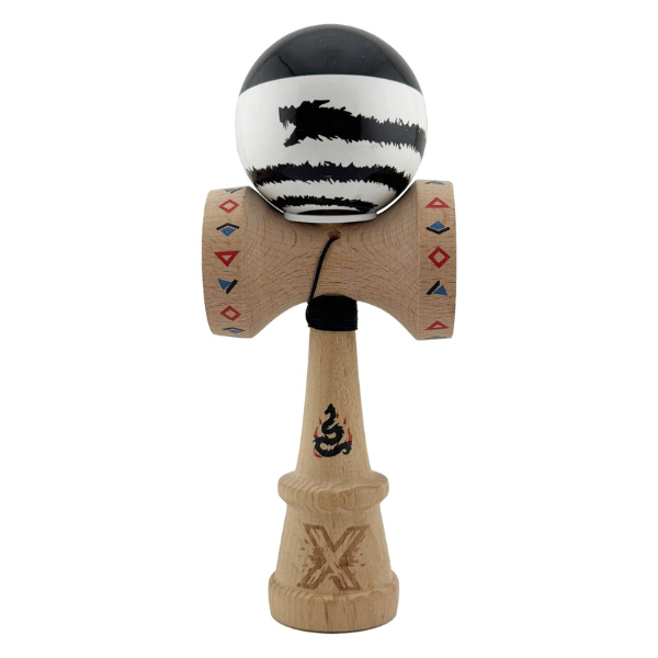 «Kendama Super Sticky X Original», rulment metalic, ața 62/65 cm, King size 7.5 x 6 x 18 cm, „Dragon” «Kendama Super Sticky X Original», rulment metalic, ața 62/65 cm, King size 7.5 x 6 x 18 cm, „Dragon”
