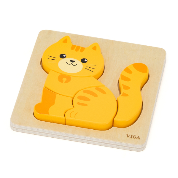 Mini-puzzle din lemn „Pisicuță” Mini-puzzle din lemn „Pisicuță”