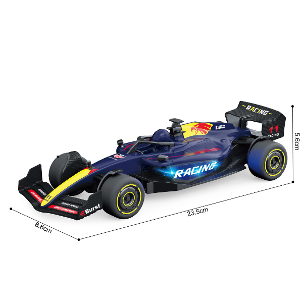 1:24 Mașină de curse F1 cu mecanism pull-back , (lumină/sunet), albastră 1:24 Mașină de curse F1 cu mecanism pull-back , (lumină/sunet), albastră