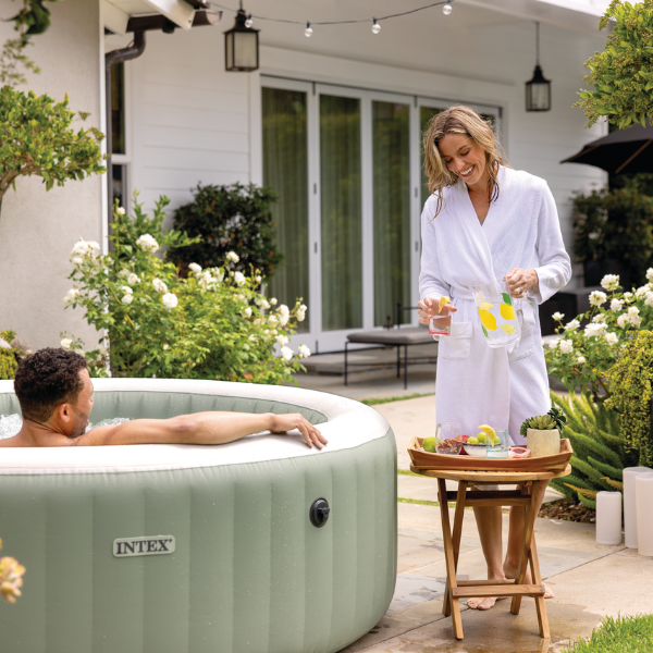 INTEX Jacuzzi SPA gonflabil “Bubble Massage” 196х71 cm, 795L, 4 persoane, Oliv INTEX Jacuzzi SPA gonflabil “Bubble Massage” 196х71 cm, 795L, 4 persoane, Oliv