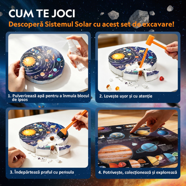 STEM-набор для раскопок “Солнечная система”, 8 минералов и 4 фигурки STEM-набор для раскопок “Солнечная система”, 8 минералов и 4 фигурки