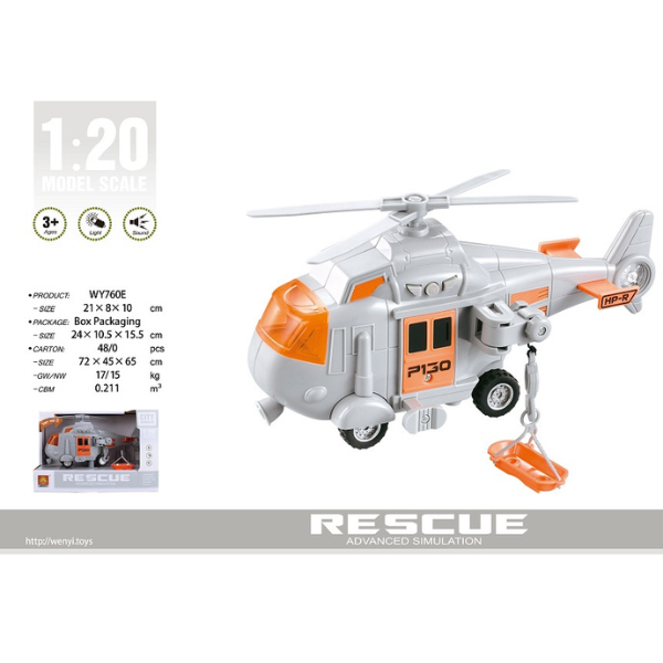 1:20 Elicopter cu fricțiune (lumini /sunete) 1:20 Elicopter cu fricțiune (lumini /sunete)