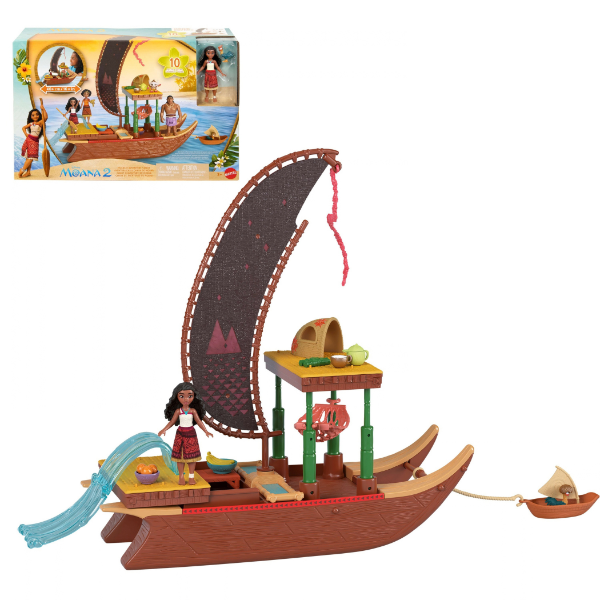 Set de joacă Disney „Moana 2” Canoe de aventură cu păpușă și accesorii Set de joacă Disney „Moana 2” Canoe de aventură cu păpușă și accesorii