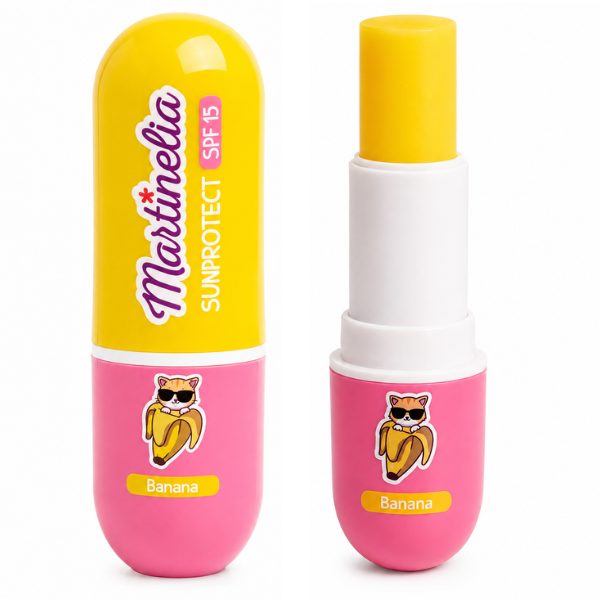Martinelia balsam de buze cu protecție solară „Yummy”, SPF 15 Martinelia balsam de buze cu protecție solară „Yummy”, SPF 15