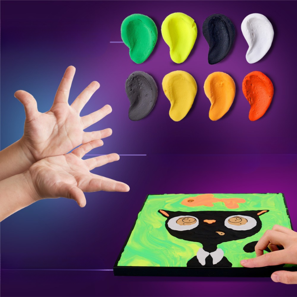 Tablou 3D pe numere din plastilină aerată Air Clay 29×29 cm – Pisica Neagră Tablou 3D pe numere din plastilină aerată Air Clay 29×29 cm – Pisica Neagră