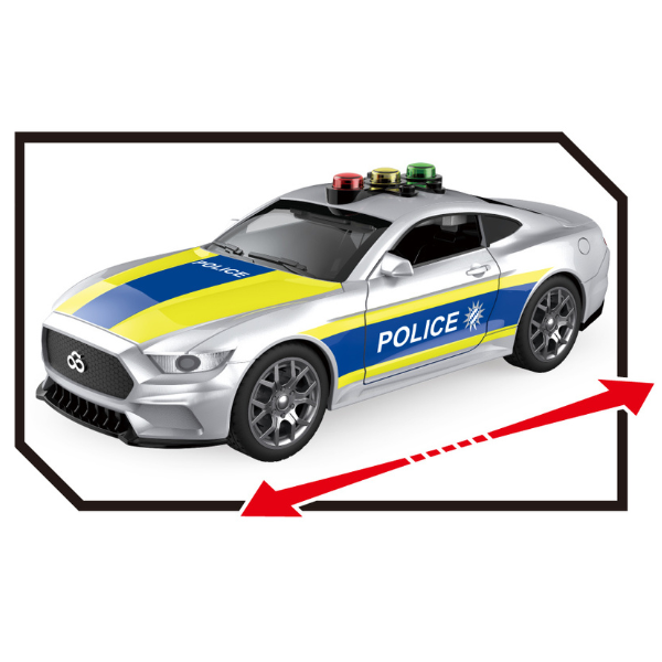 1:18 Mașină de poliție „Germană”, cu inerție (lumină / sunet) 1:18 Mașină de poliție „Germană”, cu inerție (lumină / sunet)