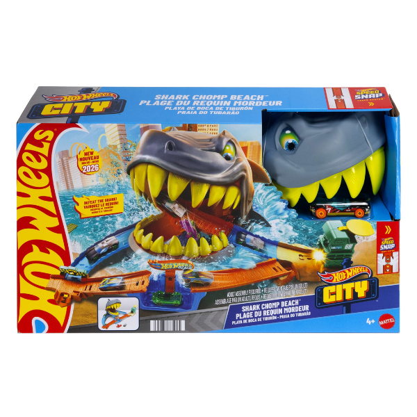 Set de joacă Hot Wheels: Plaja „Mușcătura rechinului” Set de joacă Hot Wheels: Plaja „Mușcătura rechinului”