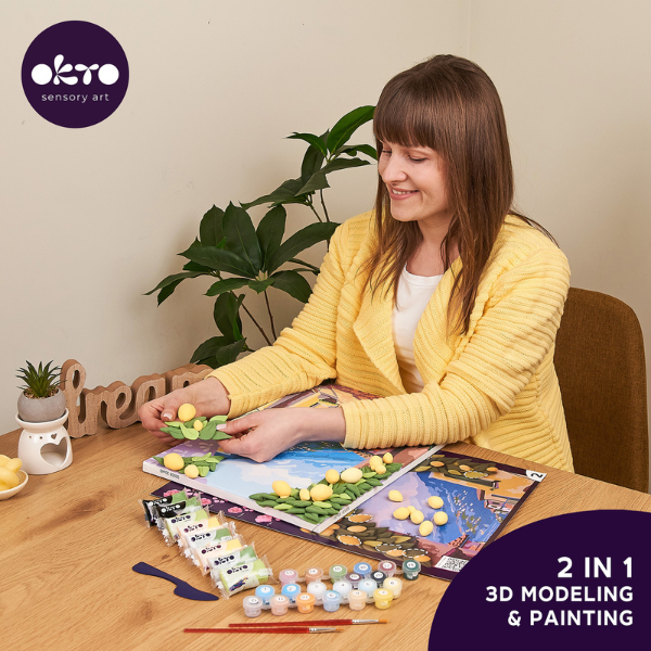3D Pictură pe numere cu plastilină aerată Air Clay 30×40 сm – Lemon Weekend 3D Pictură pe numere cu plastilină aerată Air Clay 30×40 сm – Lemon Weekend