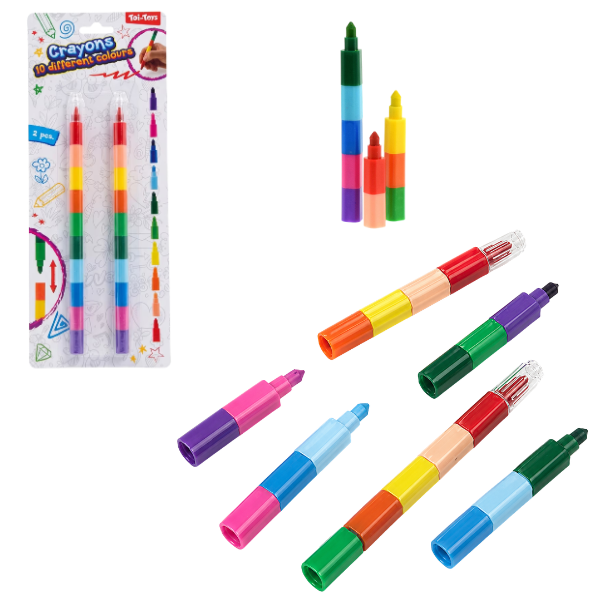 Set creioane cerate Toi-Toys „10 în 1”, 2 buc. Set creioane cerate Toi-Toys „10 în 1”, 2 buc.