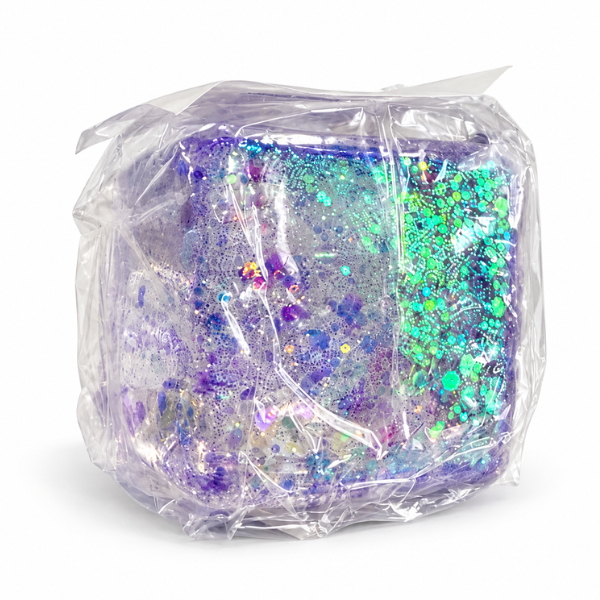 Cub antistres „Squish Stretch Ball” cu sclipici, 5×5×5 cm Cub antistres „Squish Stretch Ball” cu sclipici, 5×5×5 cm