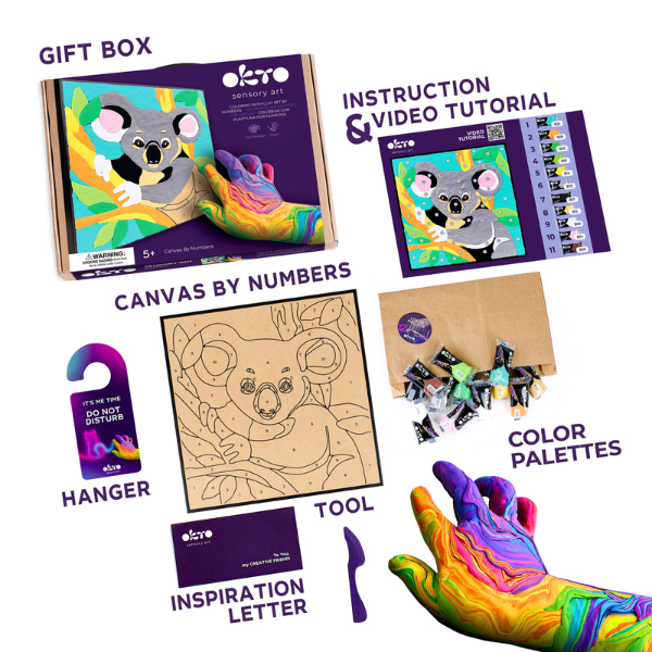 Pictură pe numere 3D cu plastilină aerată Air Clay 29×29 сm – Koala Pictură pe numere 3D cu plastilină aerată Air Clay 29×29 сm – Koala