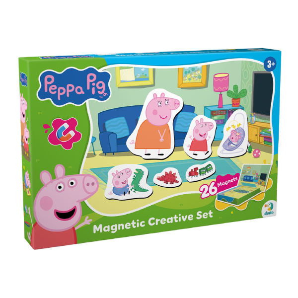 Joc de dezvoltare cu tablă magnetică, seria Purcelușa Peppa, 26 elem. Joc de dezvoltare cu tablă magnetică, seria Purcelușa Peppa, 26 elem.