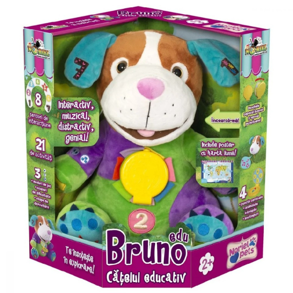 Интерактивная мягкая игрушка Noriel Pets Bruno Edu Интерактивная мягкая игрушка Noriel Pets Bruno Edu