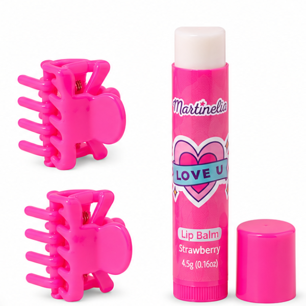 Martinelia set „Agrafe pentru păr și balsam de buze”, 3 modele Martinelia set „Agrafe pentru păr și balsam de buze”, 3 modele