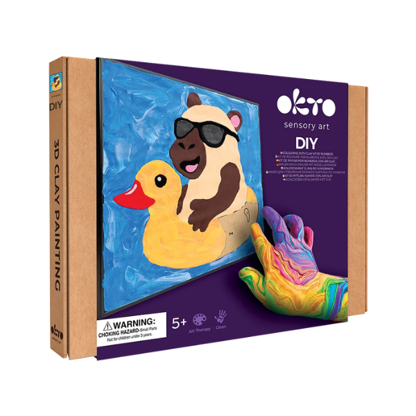 Pictură pe numere 3D cu plastilină aerată Air Clay 29×29 сm – Capibara Pictură pe numere 3D cu plastilină aerată Air Clay 29×29 сm – Capibara