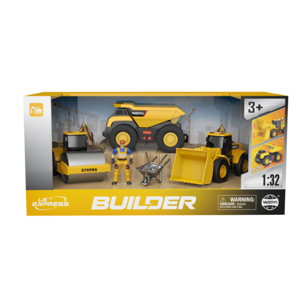1:32 Set utilaje de construcții cu fricțiune (lumini /sunete) 1:32 Set utilaje de construcții cu fricțiune (lumini /sunete)
