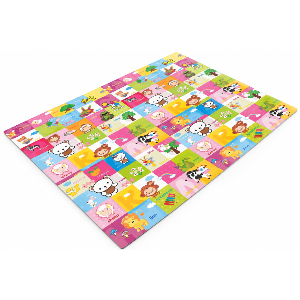 Covoras educativ cu 2 fete, impermeabil, cu animăluțe, 180 x 120 x 1 cm Covoras educativ cu 2 fete, impermeabil, cu animăluțe, 180 x 120 x 1 cm