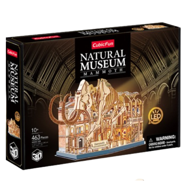 3D Puzzle „Muzeul de Științe Naturale – Mamut” cu iluminare LED, 463 elem. 3D Puzzle „Muzeul de Științe Naturale – Mamut” cu iluminare LED, 463 elem.