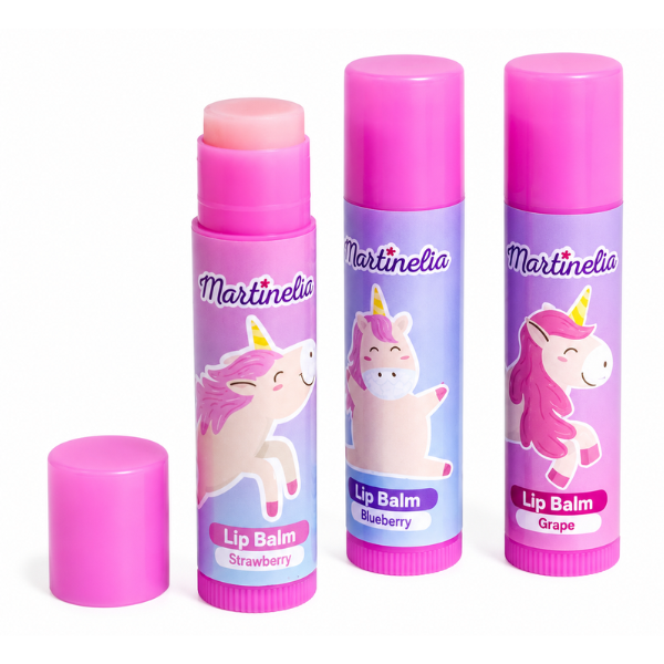 Martinelia Set de balsamuri pentru buze „Micul Unicorn” (3 buc.) Martinelia Set de balsamuri pentru buze „Micul Unicorn” (3 buc.)
