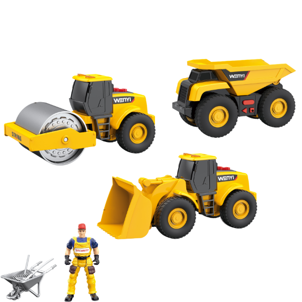 1:32 Set utilaje de construcții cu fricțiune (lumini /sunete) 1:32 Set utilaje de construcții cu fricțiune (lumini /sunete)
