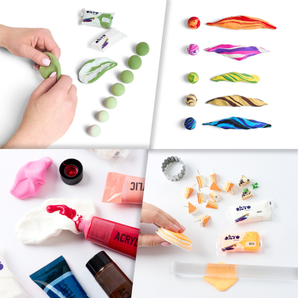 Set de plastilină pentru modelare Air Dough OKTO, 8 culori, 96 buc. Set de plastilină pentru modelare Air Dough OKTO, 8 culori, 96 buc.